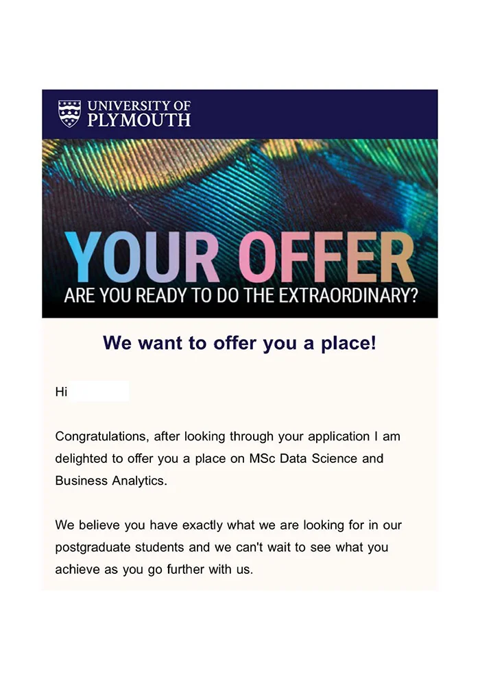 Admission Letter